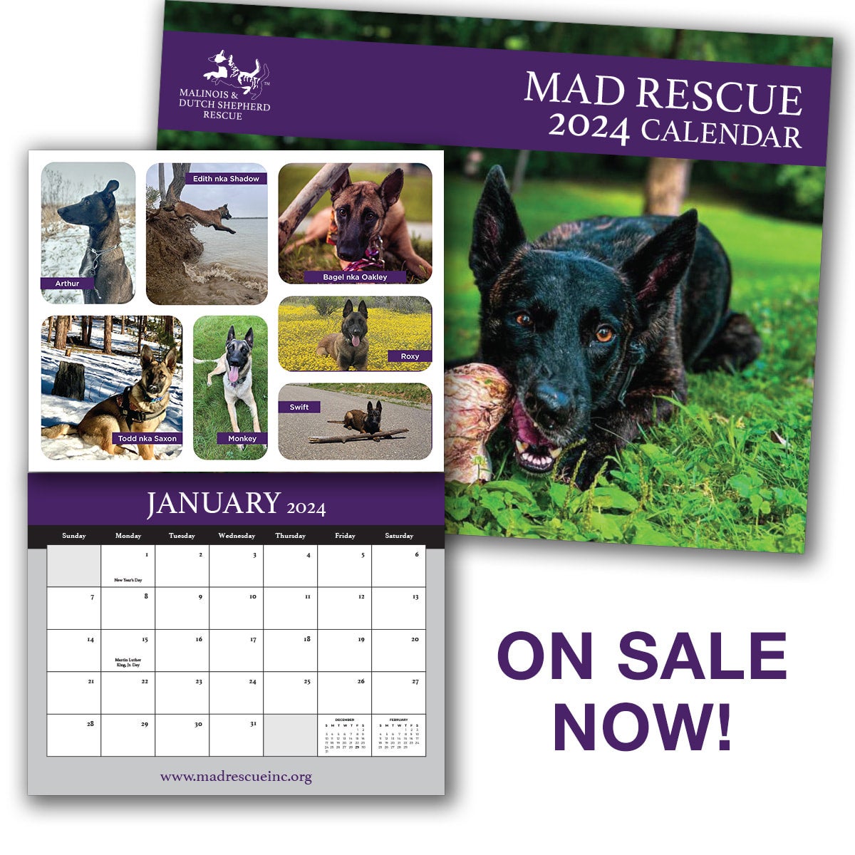2024 MAD Rescue Calendar Malinois and Dutch Shepherd Rescue, Inc.